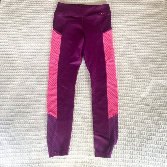 Nike Pants - Nike purple and pink thermafit leggings size medium